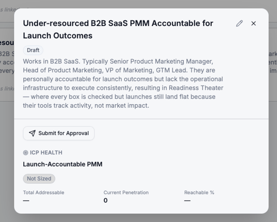 Launchible Audience Hub approval submission modal