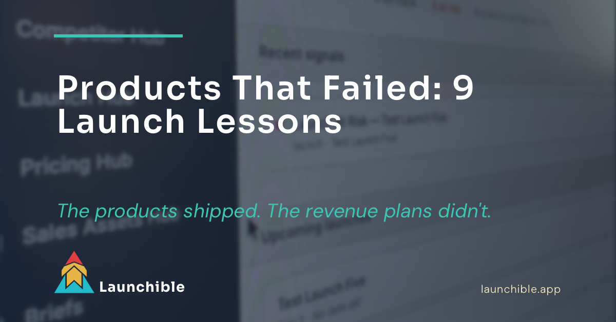 Products that failed — abstract silence after a launch, empty room after a product announcement
